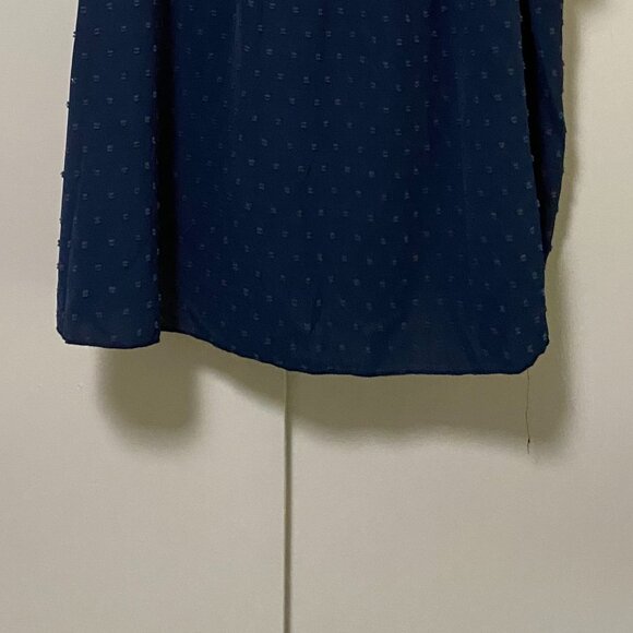 Shein Curve, navy eyelet, short, double fluff sleeve blouse, size 5X - Picture 6 of 11